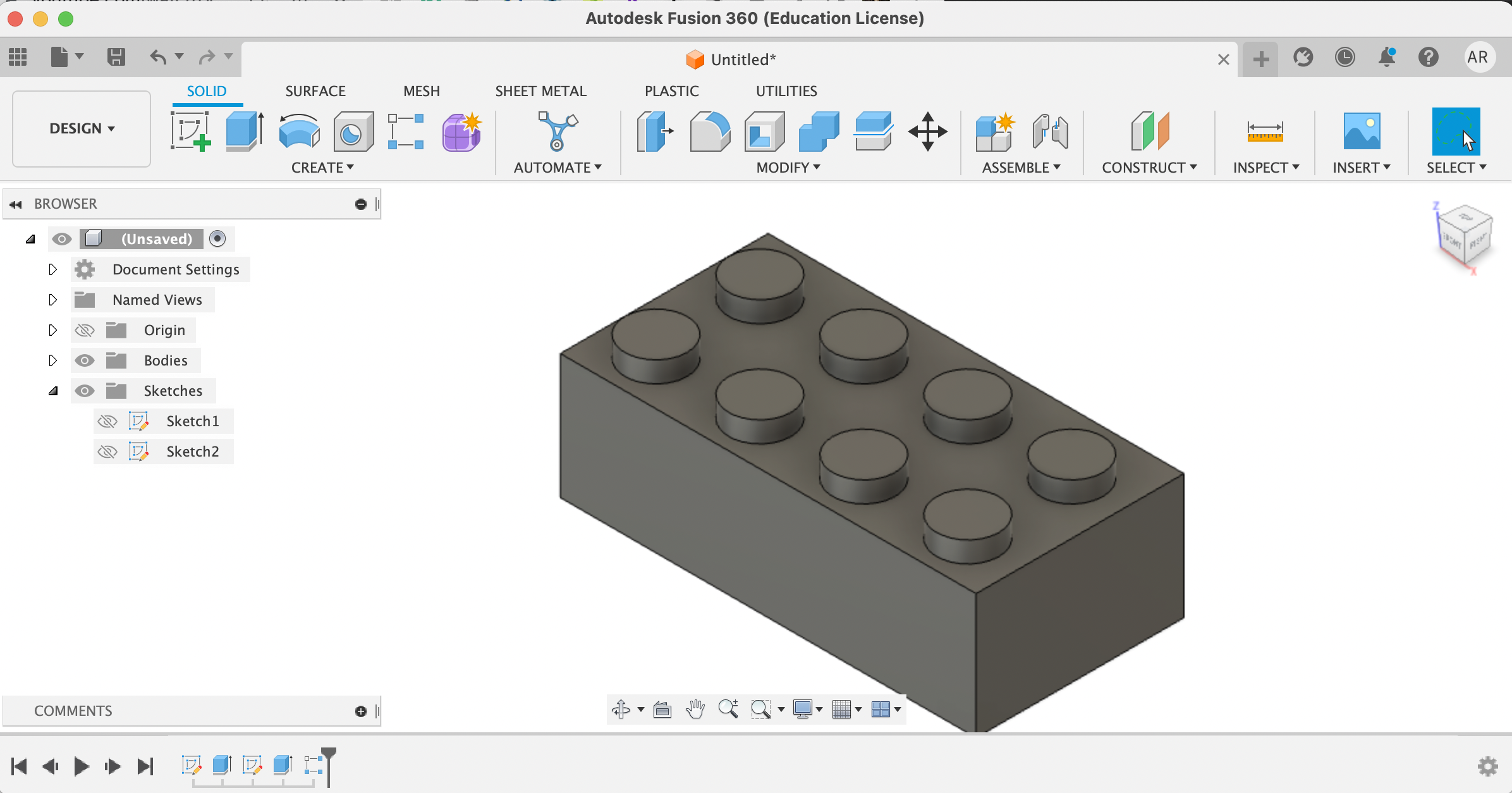 Fusion 360 sketch